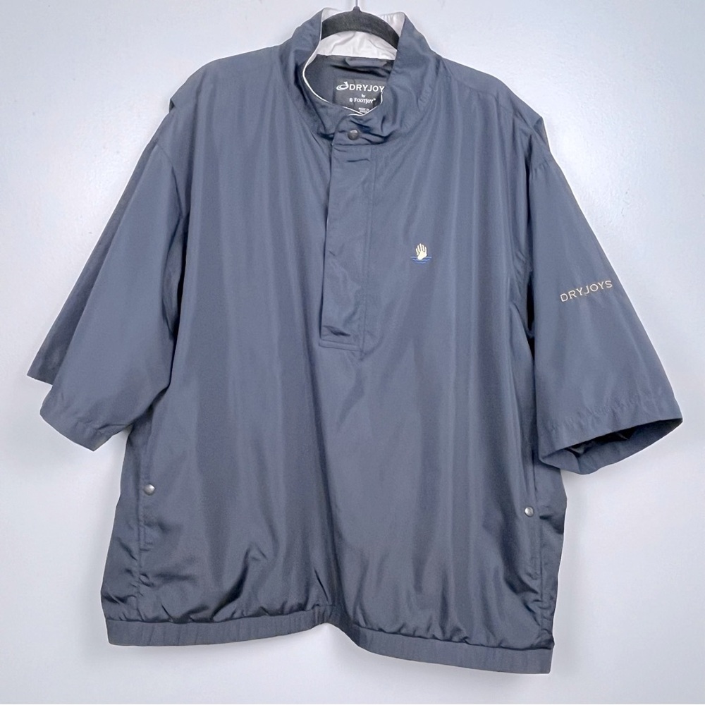 Footjoy Dry Joys Men's Short Sleeve 1/4 Zip Pullover Windbreaker Size XL; Golf